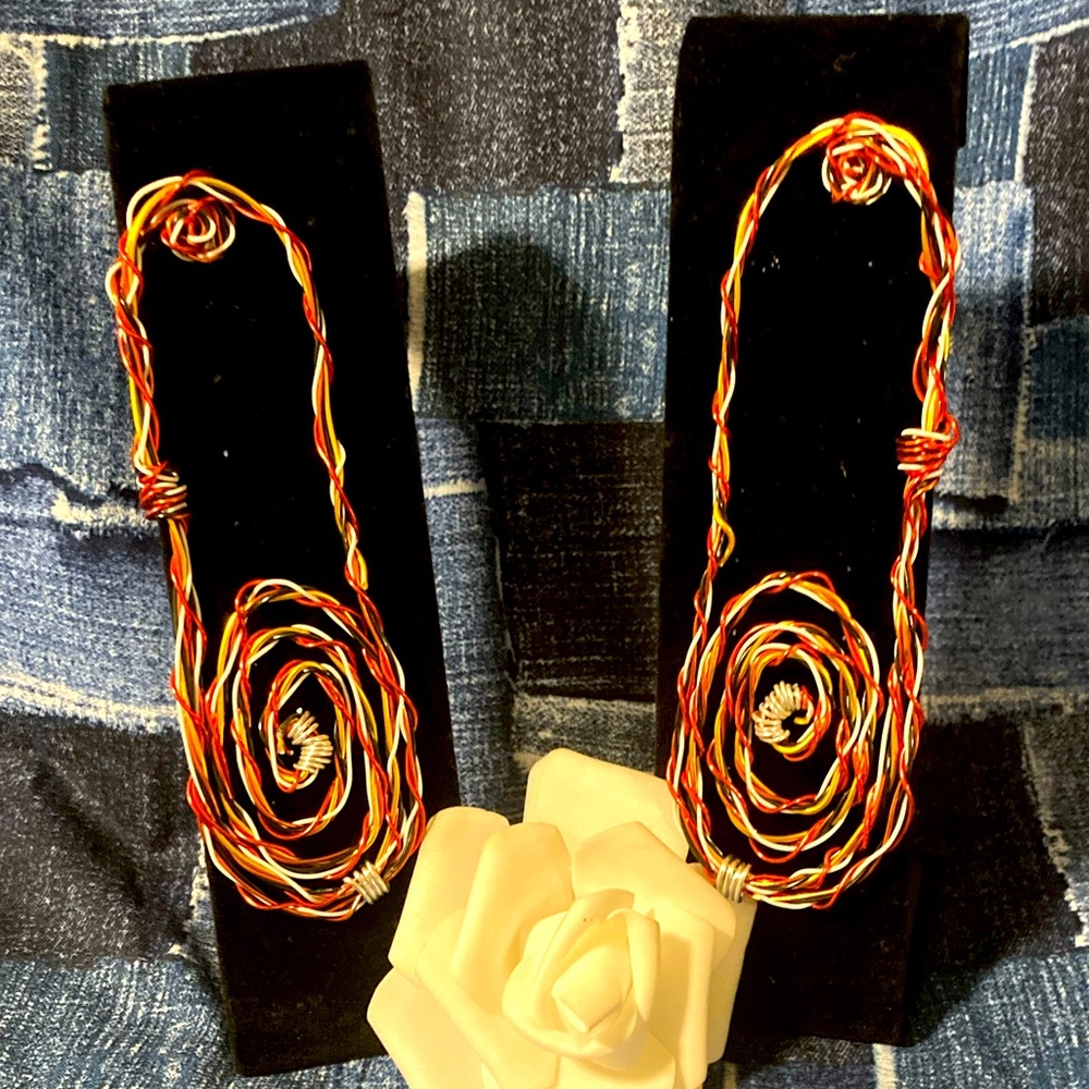 Extra clip dangle earrings